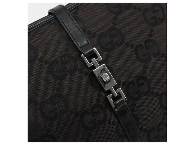 Borsa a Mano Jackie GG Canvas Gucci Nera Argento 002 1065 Auth 177085 Nero - vista 10