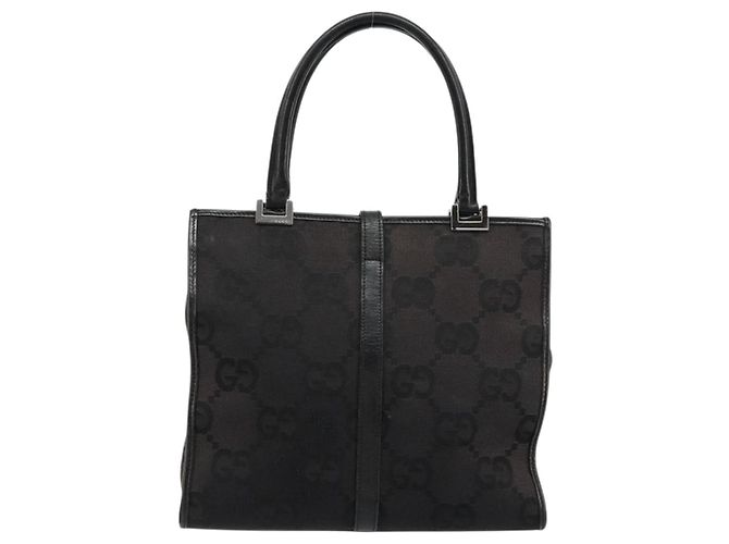 Borsa a Mano Jackie GG Canvas Gucci Nera Argento 002 1065 Auth 177085 Nero - vista 2