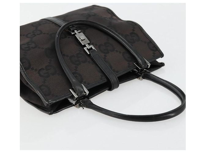 Borsa a Mano Jackie GG Canvas Gucci Nera Argento 002 1065 Auth 177085 Nero - vista 6