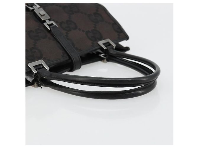 Borsa a Mano Jackie GG Canvas Gucci Nera Argento 002 1065 Auth 177085 Nero - vista 7