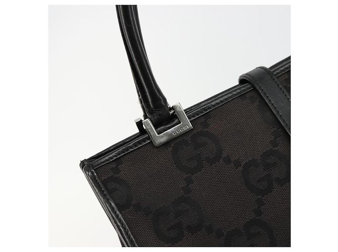 Borsa a Mano Jackie GG Canvas Gucci Nera Argento 002 1065 Auth 177085 Nero - vista 9
