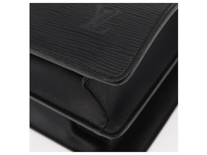 LOUIS VUITTON Borsa Business Epi Serviette con Chiusura Nera M54352 LV Auth BA12065 Nero - vista 16