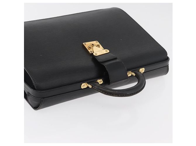 LOUIS VUITTON Borsa Business Epi Serviette con Chiusura Nera M54352 LV Auth BA12065 Nero - vista 6