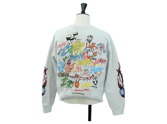 Sudadera de algodón gris Chrome Hearts Matty Boy Auth yk20249M - vista 2