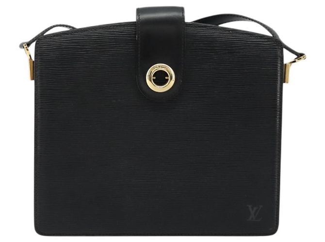 LOUIS VUITTON Borsa a Spalla Capuchin Epi Nera M52342 LV Auth 176221 Nero - vista 13