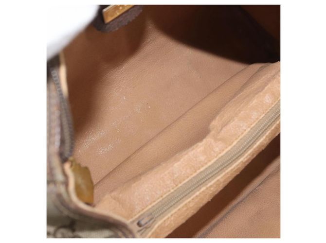 Borsa Boston in PVC beige e oro della linea Sherry GG Supreme di GUCCI Auth ep14457 D'oro - vista 11