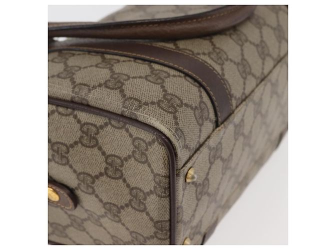 Borsa Boston in PVC beige e oro della linea Sherry GG Supreme di GUCCI Auth ep14457 D'oro - vista 15