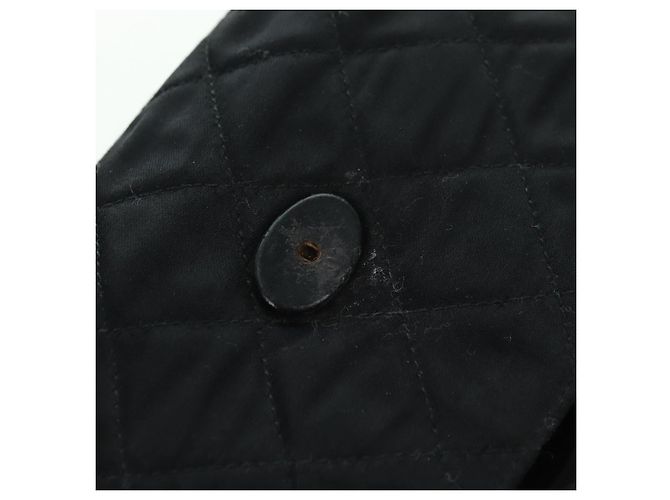 CHANEL Borsa a Spalla Matelassé Catena Satin Nero Oro CC Auth 168914V D'oro - vista 21