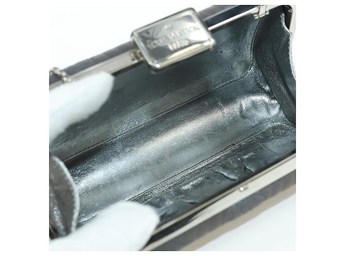 LOUIS VUITTON Clutch Minodiere Motard Monogram Grigio M95802 LV Auth 175928V Marrone - vista 11