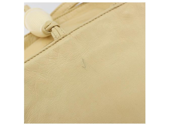 LOEWE Borsa a Spalla Anagram Pelle Beige Auth 176351 - vista 10