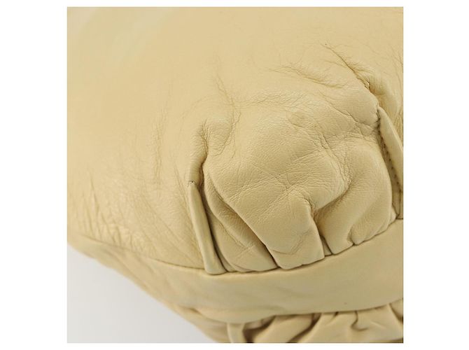 LOEWE Borsa a Spalla Anagram Pelle Beige Auth 176351 - vista 14