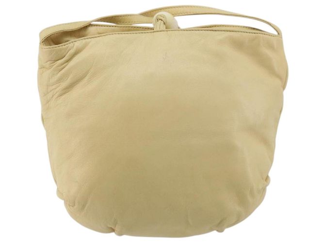 LOEWE Borsa a Spalla Anagram Pelle Beige Auth 176351 - vista 2