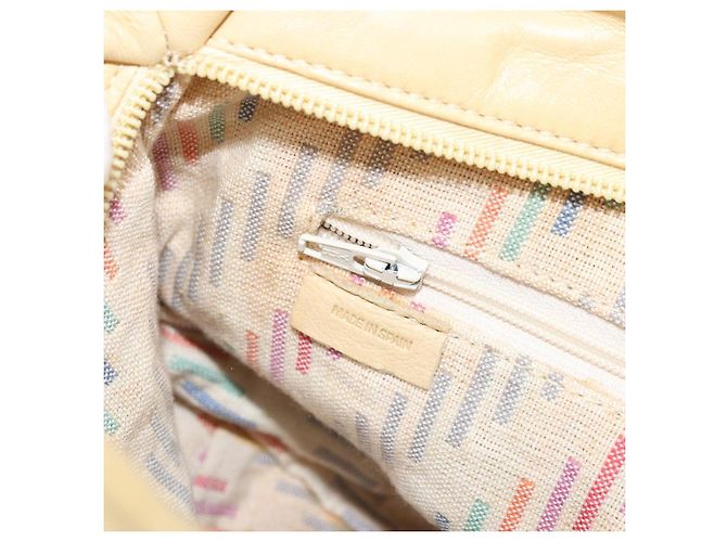 LOEWE Borsa a Spalla Anagram Pelle Beige Auth 176351 - vista 21