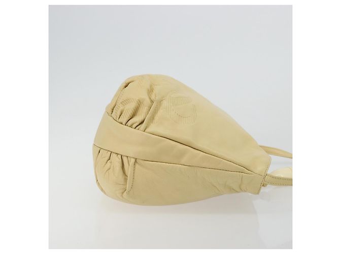 LOEWE Borsa a Spalla Anagram Pelle Beige Auth 176351 - vista 3
