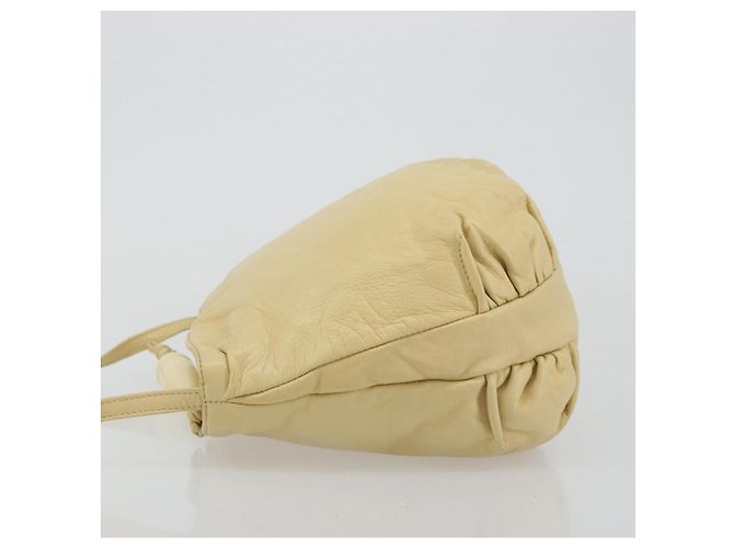 LOEWE Borsa a Spalla Anagram Pelle Beige Auth 176351 - vista 4