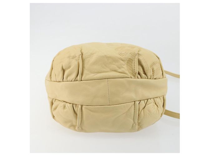 LOEWE Borsa a Spalla Anagram Pelle Beige Auth 176351 - vista 5