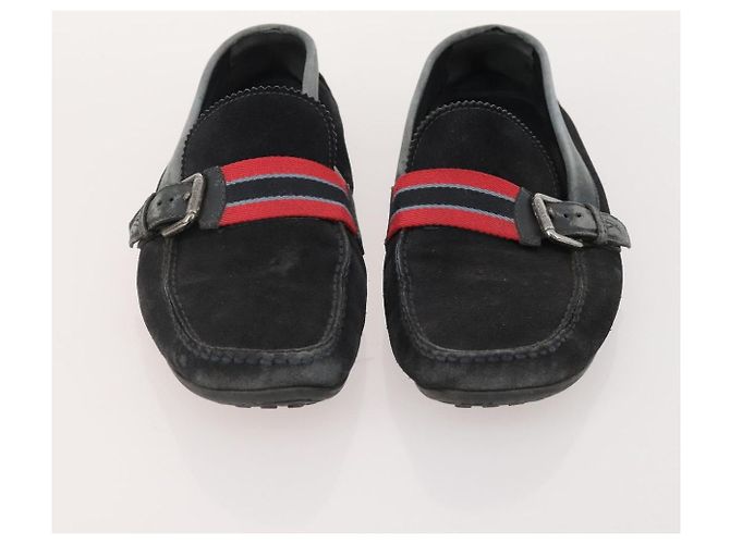 LOUIS VUITTON Monogram Mini Schuhe Leder 5 Set Schwarz Beige Marine LV Auth 174780 Marineblau - Ansicht 10