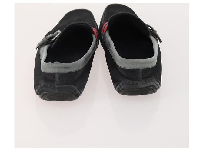 LOUIS VUITTON Monogram Mini Schuhe Leder 5 Set Schwarz Beige Marine LV Auth 174780 Marineblau - Ansicht 11