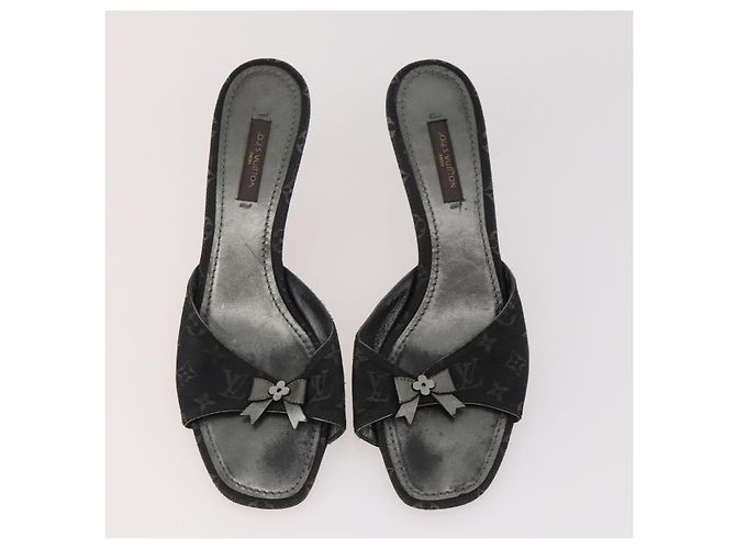 LOUIS VUITTON Monogram Mini Schuhe Leder 5 Set Schwarz Beige Marine LV Auth 174780 Marineblau - Ansicht 16