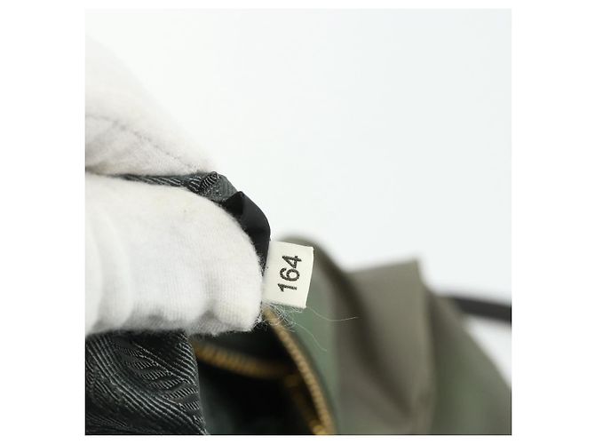 Borsa a Spalla PRADA Nylon 2way Verde Oro Auth 176782 D'oro - vista 12