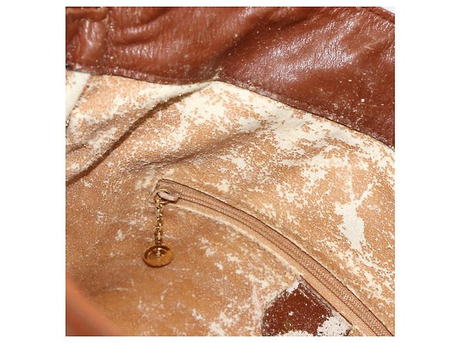 Borsa a mano in pelle Gucci Bamboo 2way marrone oro 001 2113 1638 Auth bs34730 D'oro - vista 22