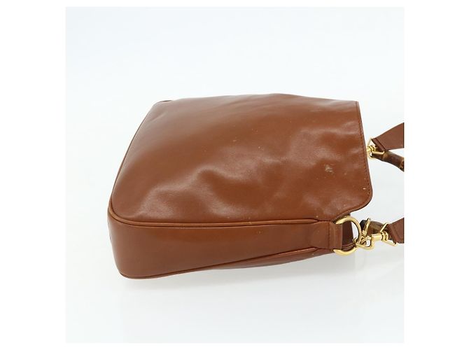 Borsa a mano in pelle Gucci Bamboo 2way marrone oro 001 2113 1638 Auth bs34730 D'oro - vista 4