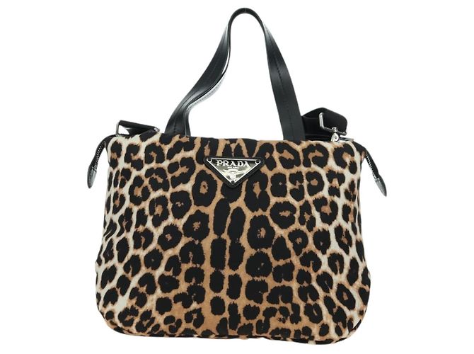 PRADA Borsa a Mano Nylon Pelle 2 in 1 Gialla Auth am11470SAV Giallo - vista 13