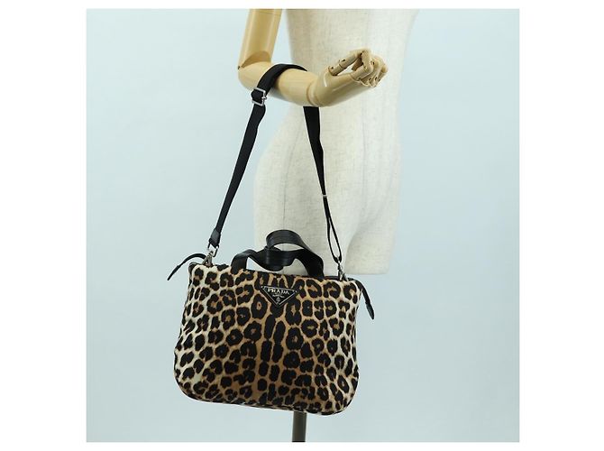 PRADA Borsa a Mano Nylon Pelle 2 in 1 Gialla Auth am11470SAV Giallo - vista 27