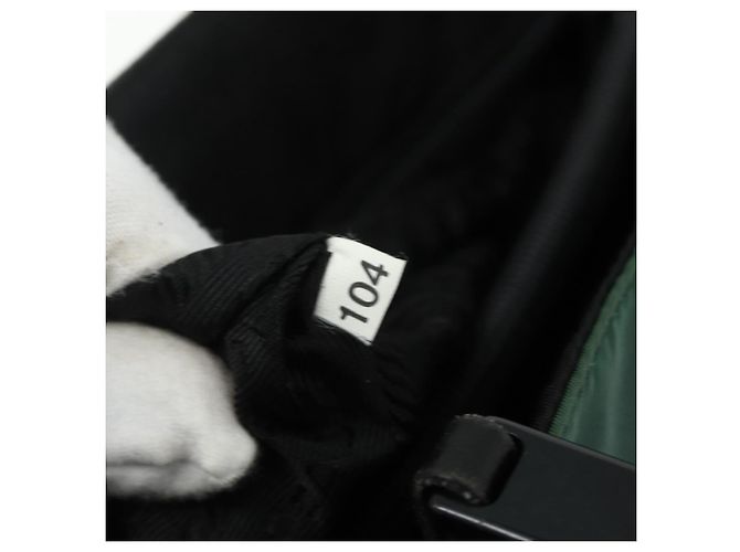Tote PRADA Kettentasche aus Nylon Grün Silber Auth bs34645 - Ansicht 12