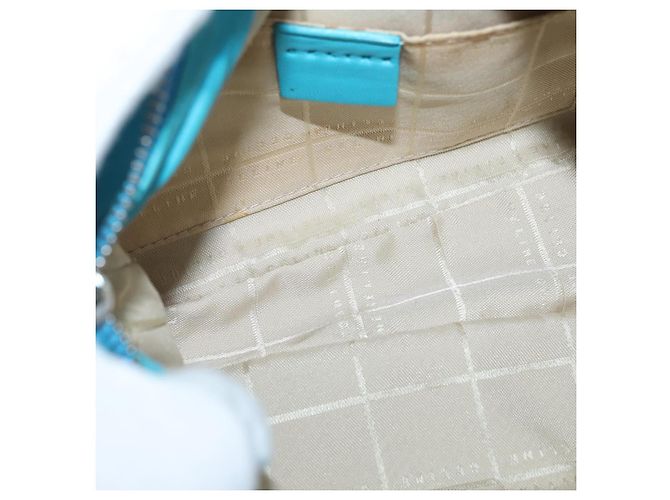 Céline Borsa a mano CELINE in pelle blu argento Auth 176877A - vista 11