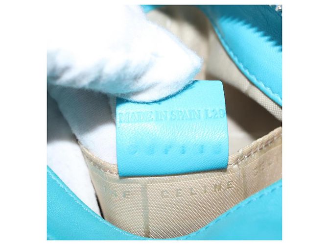 Céline Borsa a mano CELINE in pelle blu argento Auth 176877A - vista 12