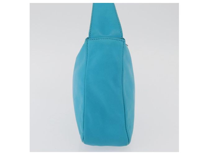 Céline Borsa a mano CELINE in pelle blu argento Auth 176877A - vista 3