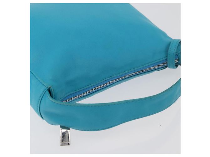 Céline Borsa a mano CELINE in pelle blu argento Auth 176877A - vista 6