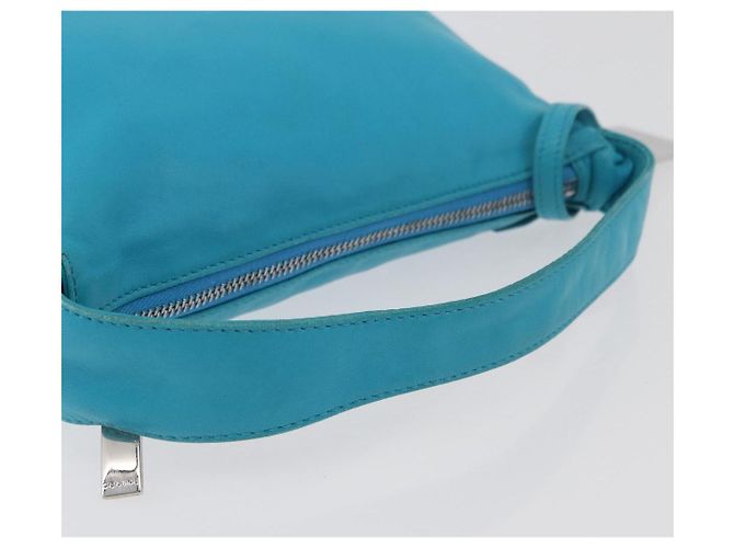 Céline Borsa a mano CELINE in pelle blu argento Auth 176877A - vista 7