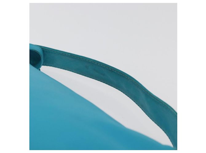 Céline Borsa a mano CELINE in pelle blu argento Auth 176877A - vista 8
