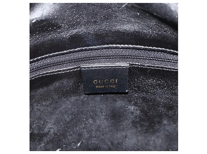 Borsa a Spalla Gucci Bamboo in Pelle 2 in 1 Nero Oro 001 1998 1638 Auth ep14094 - vista 19