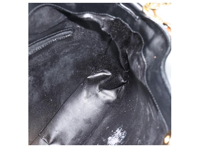 Borsa a Spalla Gucci Bamboo in Pelle 2 in 1 Nero Oro 001 1998 1638 Auth ep14094 - vista 20