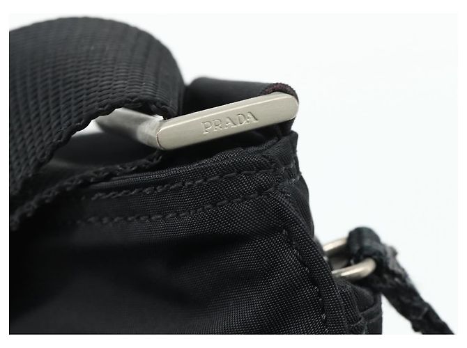 Borsa a Spalla PRADA in Nylon Nero Argento Autentica bs34694 - vista 10
