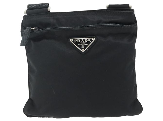 Borsa a Spalla PRADA in Nylon Nero Argento Autentica bs34694 - vista 13
