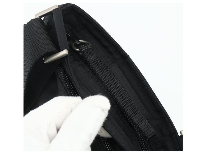 Borsa a Spalla PRADA in Nylon Nero Argento Autentica bs34694 - vista 18