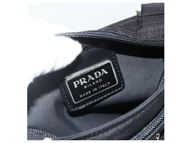Borsa a Spalla PRADA in Nylon Nero Argento Autentica bs34694 - vista 19