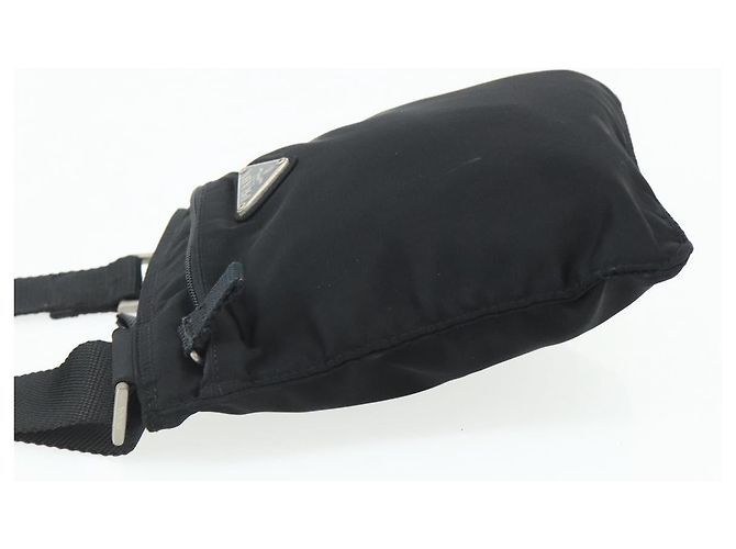 Borsa a Spalla PRADA in Nylon Nero Argento Autentica bs34694 - vista 3