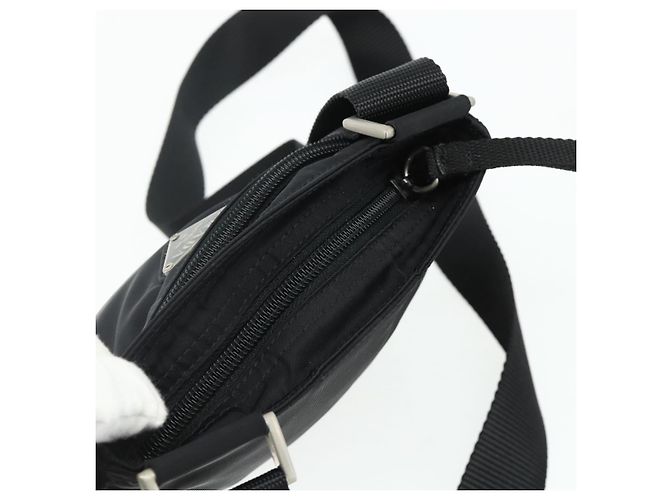 Borsa a Spalla PRADA in Nylon Nero Argento Autentica bs34694 - vista 6