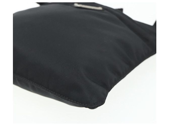 Borsa a Spalla PRADA in Nylon Nero Argento Autentica bs34694 - vista 9