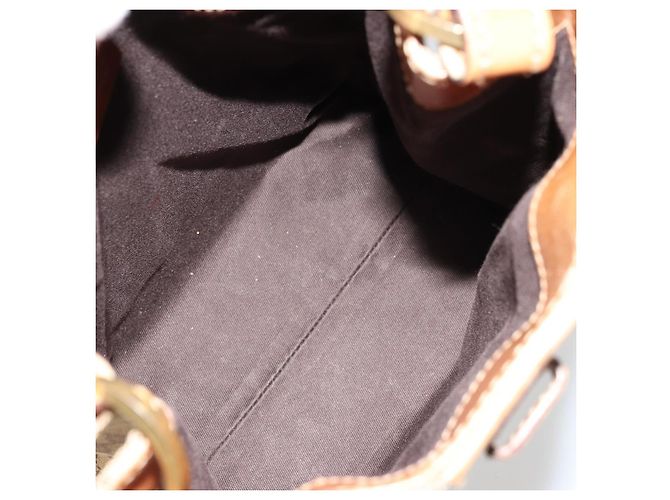 Borsa a Spalla GG Canvas Gucci Beige Oro 110292 Auth ep14036 D'oro - vista 11