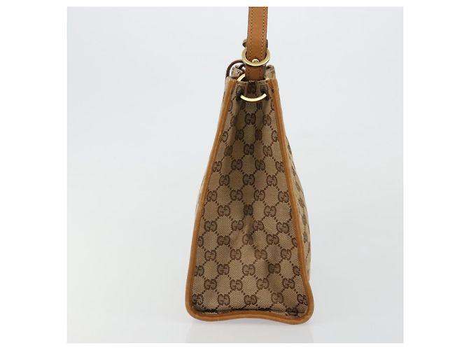 Borsa a Spalla GG Canvas Gucci Beige Oro 110292 Auth ep14036 D'oro - vista 4