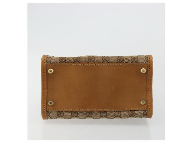 Borsa a Spalla GG Canvas Gucci Beige Oro 110292 Auth ep14036 D'oro - vista 5