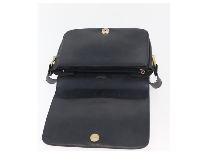 Céline Bolso de hombro Celine C Sulky Carriage en lona azul marino y dorado Auth ep14022 - vista 10