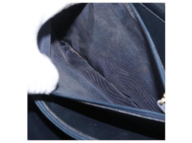 Céline Bolso de hombro Celine C Sulky Carriage en lona azul marino y dorado Auth ep14022 - vista 12