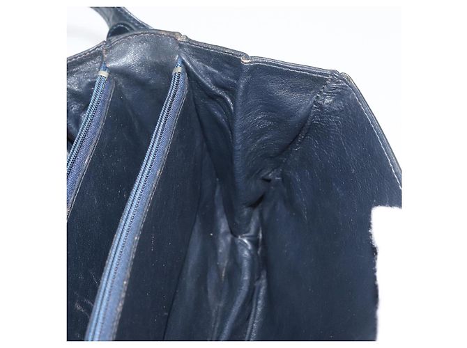 Céline Bolso de hombro Celine C Sulky Carriage en lona azul marino y dorado Auth ep14022 - vista 20